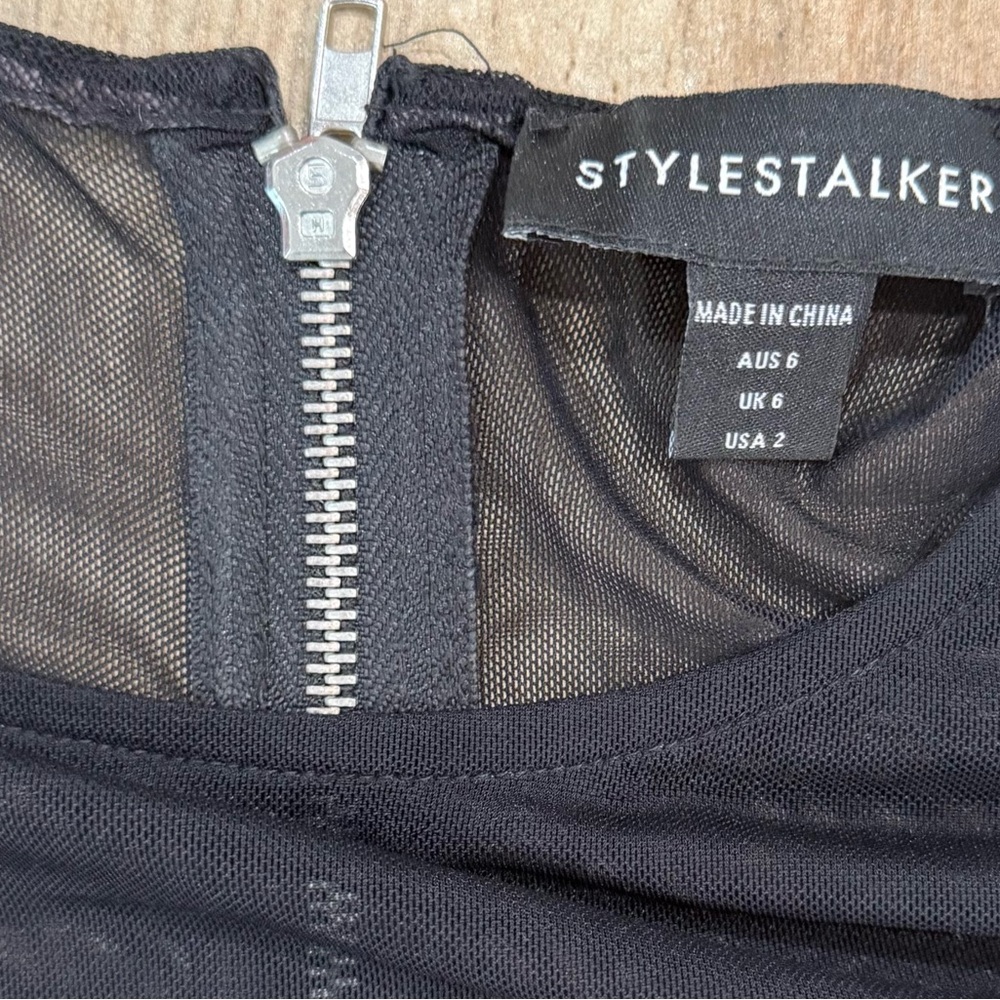 Stylestalker Black Ruched Mini Dress - Picture 3 of 5